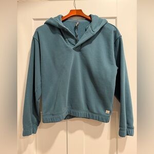 Vuori Teal Hoodie with Sherpa Lining